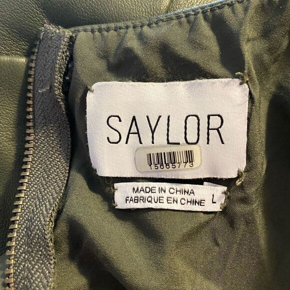 Saylor Veronicka Faux Leather Dress Size Large - Picture 8 of 8